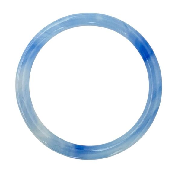 🆕Blue Jade Glass Bangle Bracelet - Picture 1 of 5